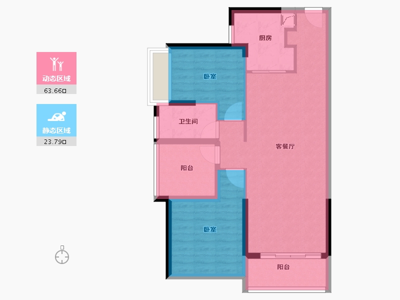 广东省-珠海市-汇华水岸花园-78.00-户型库-动静分区