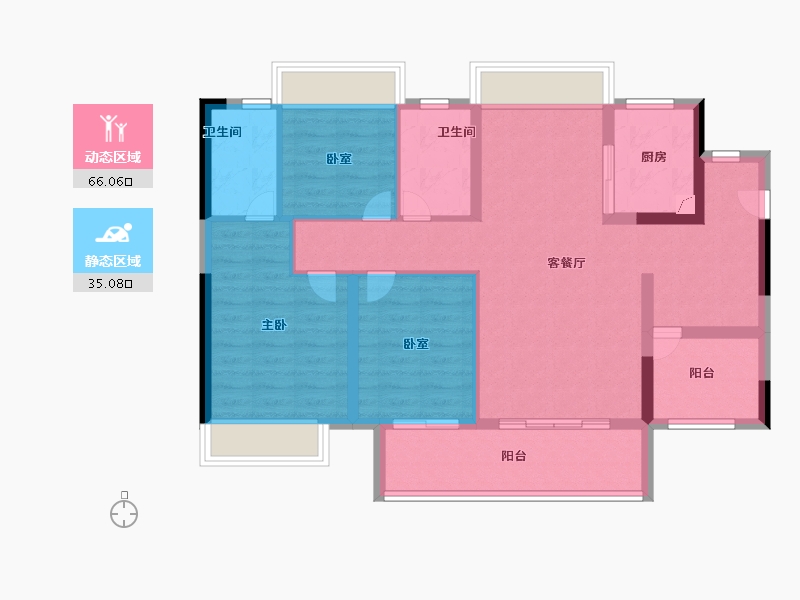 广东省-珠海市-奥园·天悦湾-89.99-户型库-动静分区