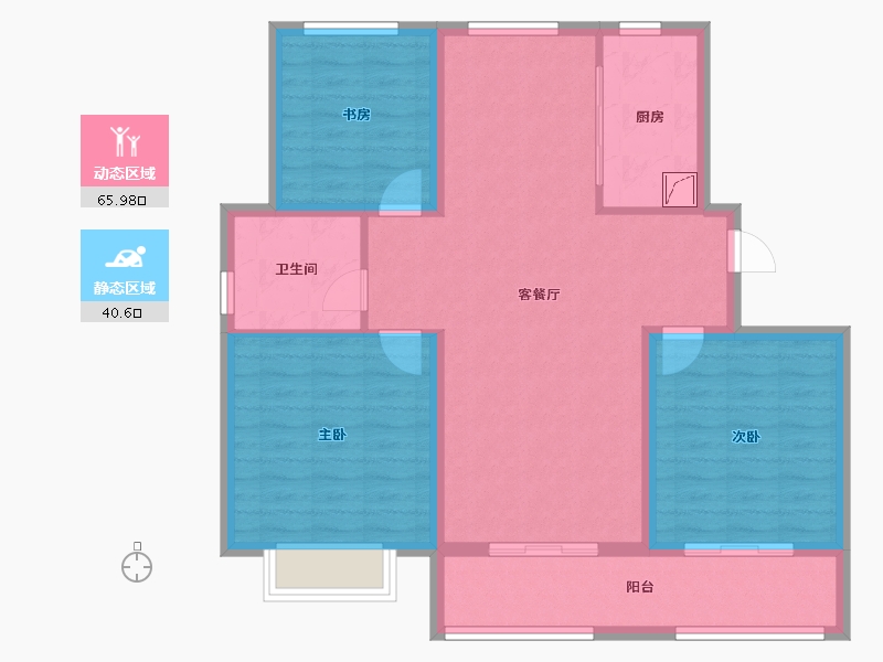 山东省-济南市-三箭学府-96.00-户型库-动静分区