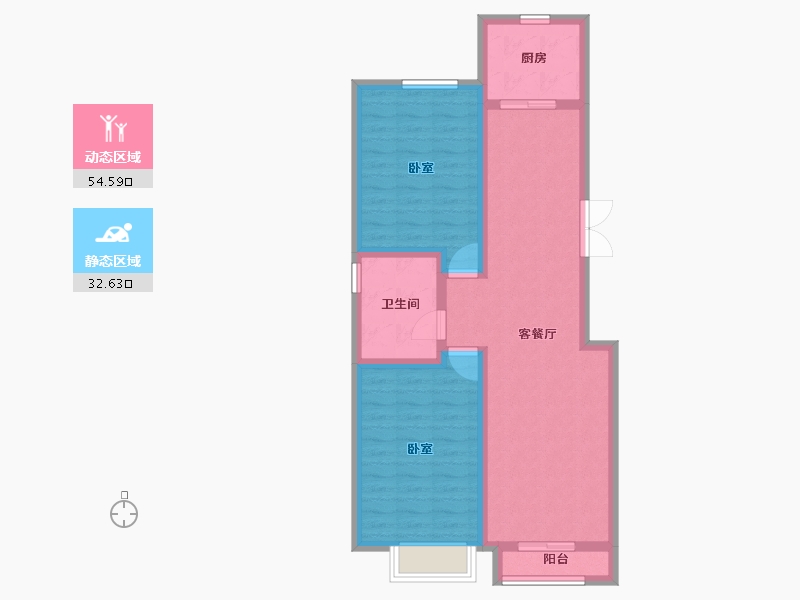 河南省-郑州市-上街龙吟世家​-77.79-户型库-动静分区