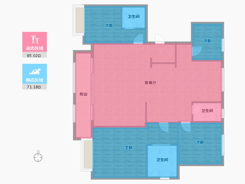 天津-天津市-碧水云天-150.00-户型库-动静分区