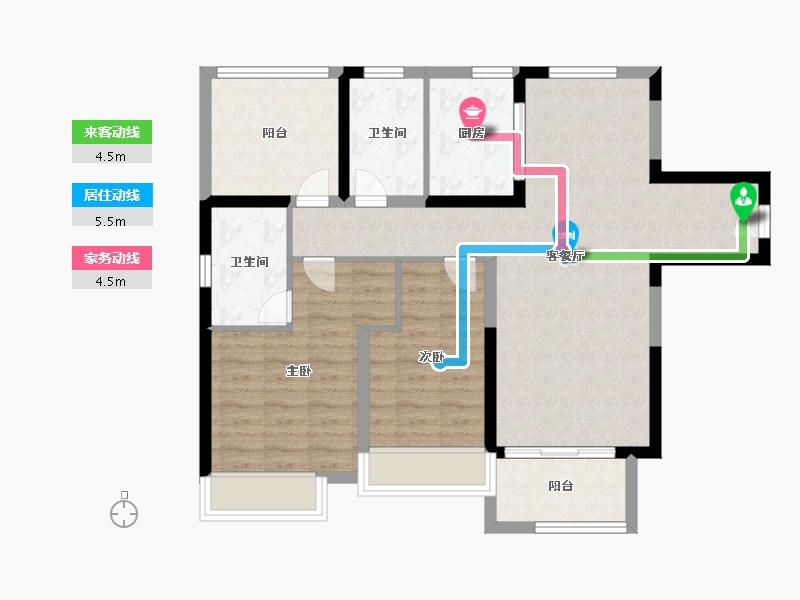 广东省-珠海市-金湾宝龙城-84.00-户型库-动静线