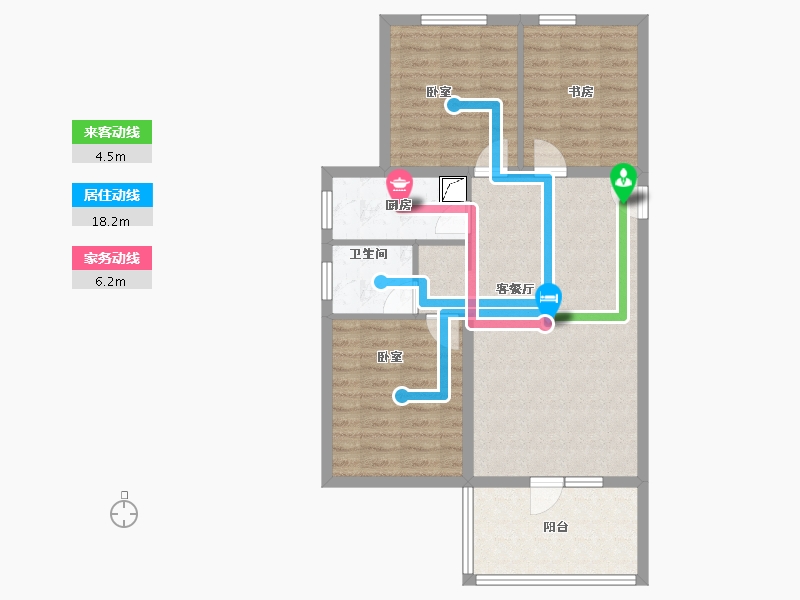 河北省-廊坊市-霸州荣盛新城-79.64-户型库-动静线