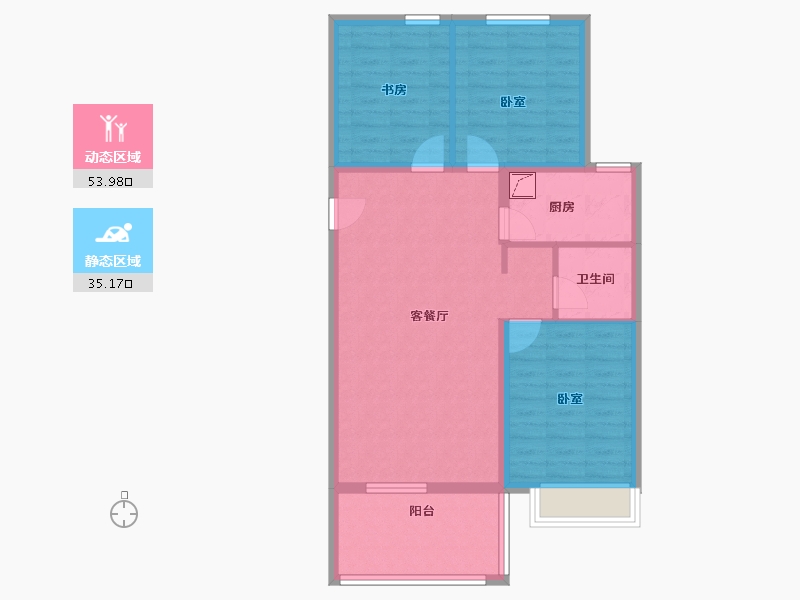 河北省-廊坊市-霸州荣盛新城-79.54-户型库-动静分区