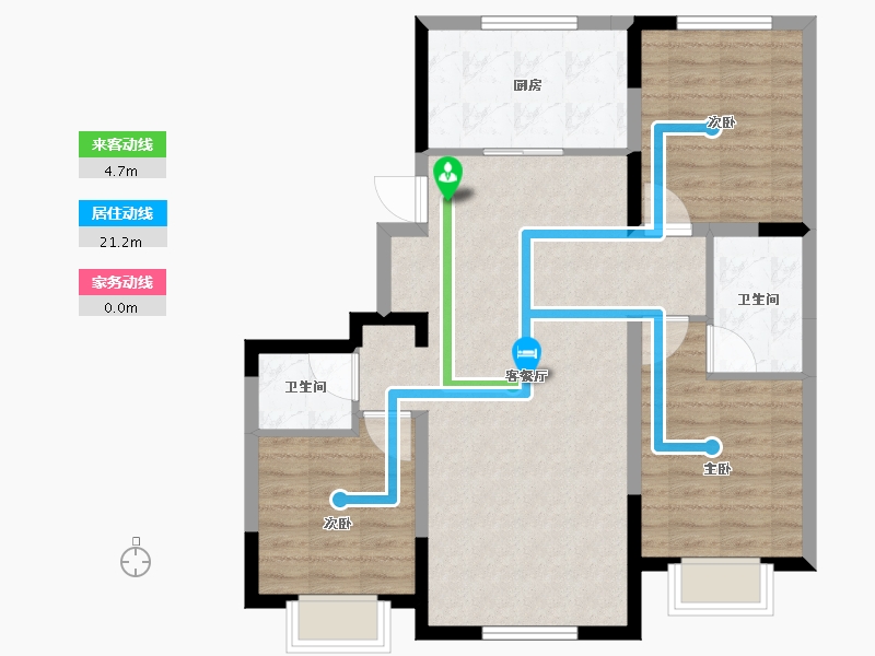 吉林省-长春市-红大汇诚三期-87.19-户型库-动静线