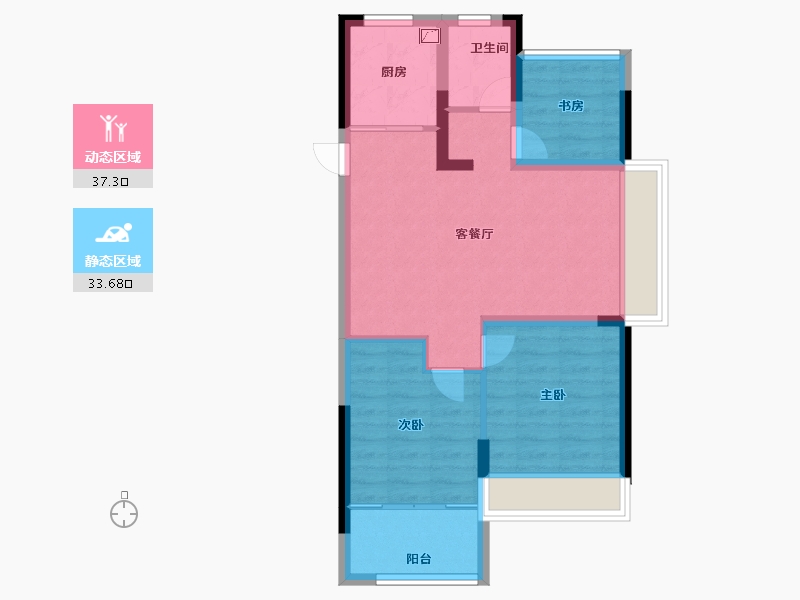 浙江省-嘉兴市-鸿翔金桂里-63.00-户型库-动静分区