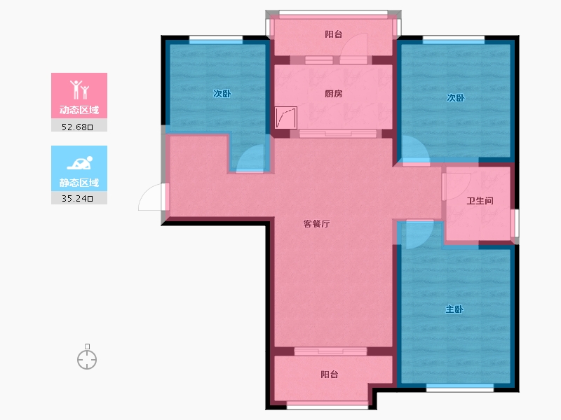 上海-上海市-涵清苑-77.00-户型库-动静分区