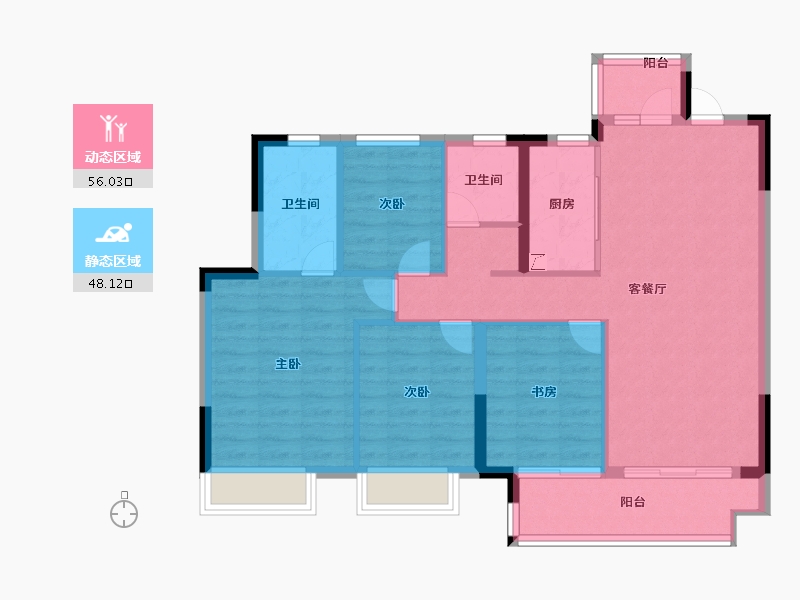 浙江省-嘉兴市-华宸府-94.00-户型库-动静分区