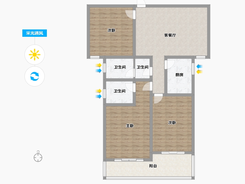 湖南省-郴州市-嘉矿嘉园-117.11-户型库-采光通风