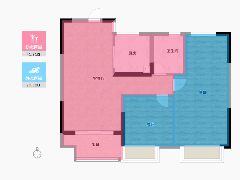 浙江省-嘉兴市-华宸府-63.00-户型库-动静分区