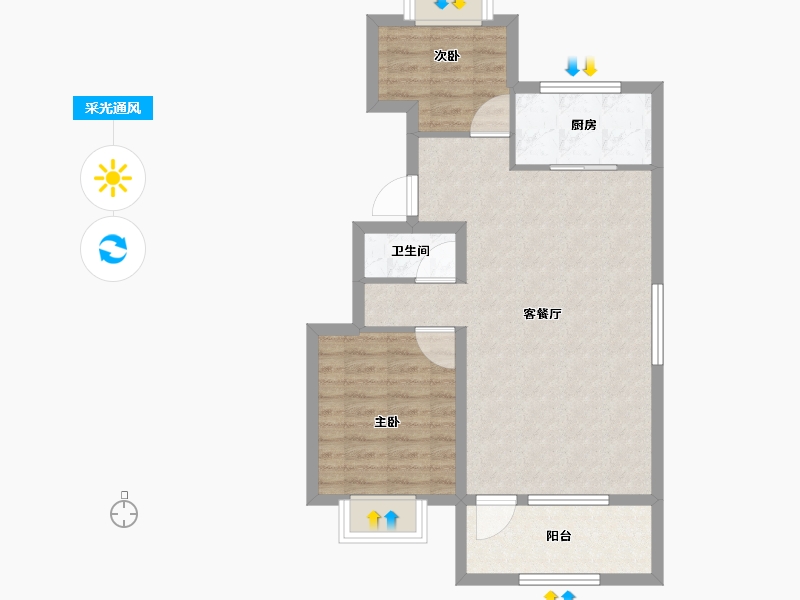 吉林省-长春市-万达莲花山文旅城-66.04-户型库-采光通风