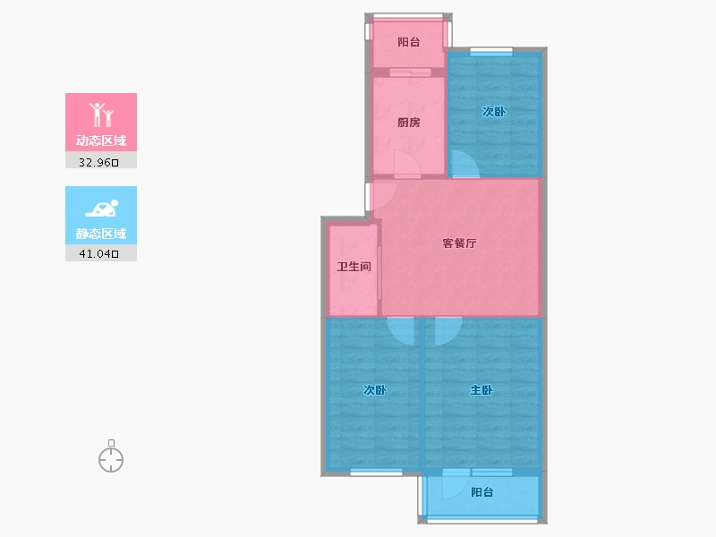 北京-北京市-中国科学院高能物理研究所-18号楼-63.50-户型库-动静分区