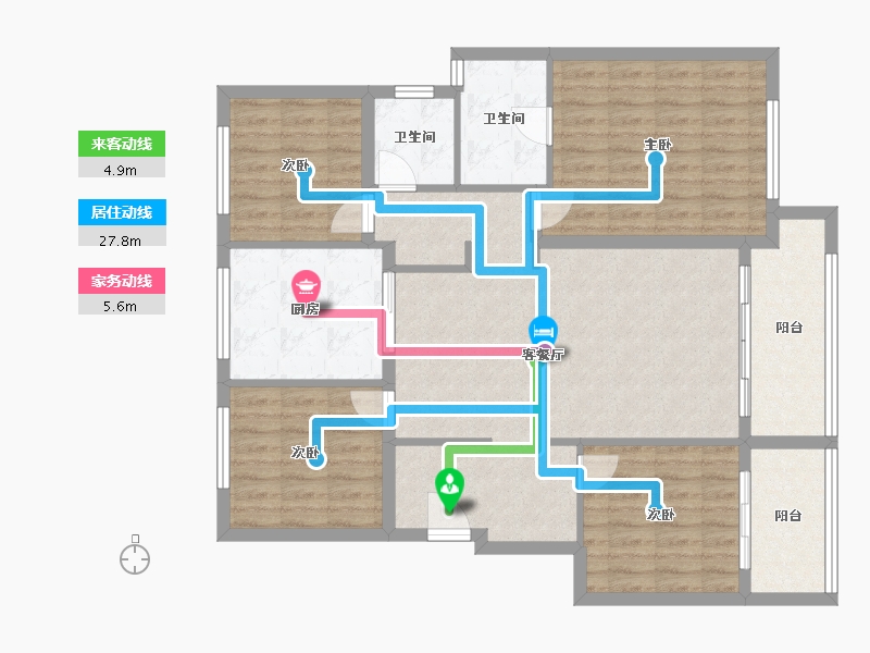 贵州省-贵阳市-中南林樾-108.00-户型库-动静线