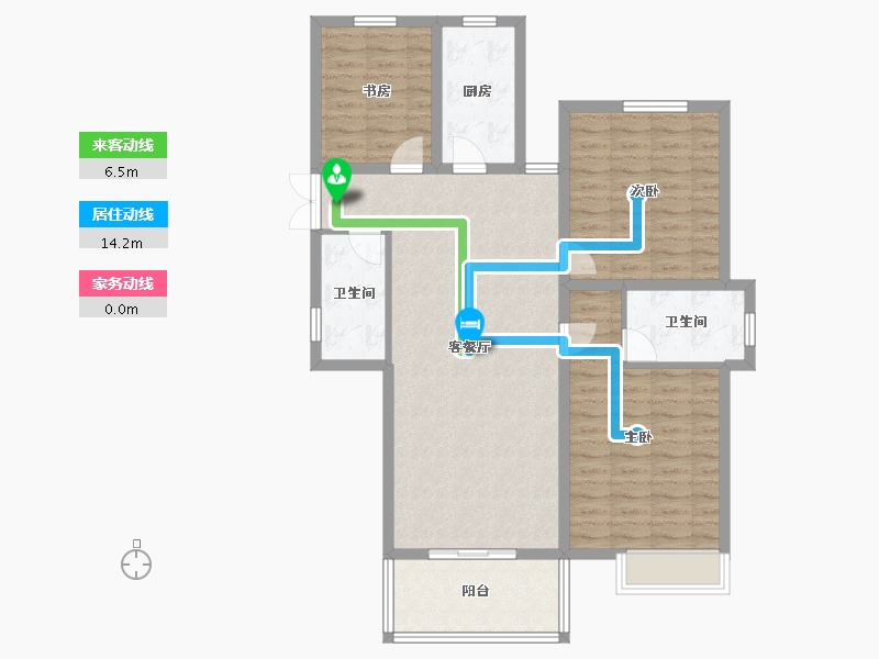 浙江省-嘉兴市-龙源豪庭-102.10-户型库-动静线