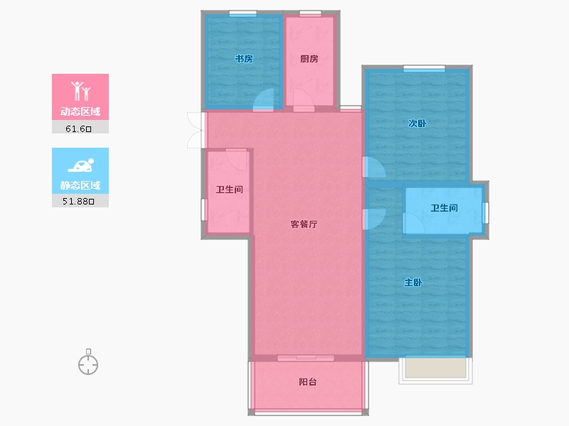 浙江省-嘉兴市-龙源豪庭-102.10-户型库-动静分区