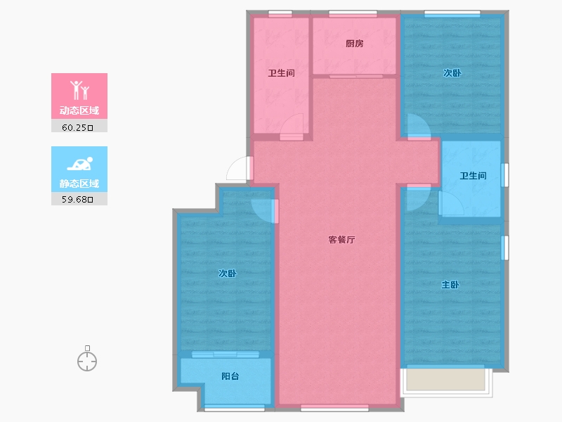 山东省-济南市-泉山盛景​-108.01-户型库-动静分区