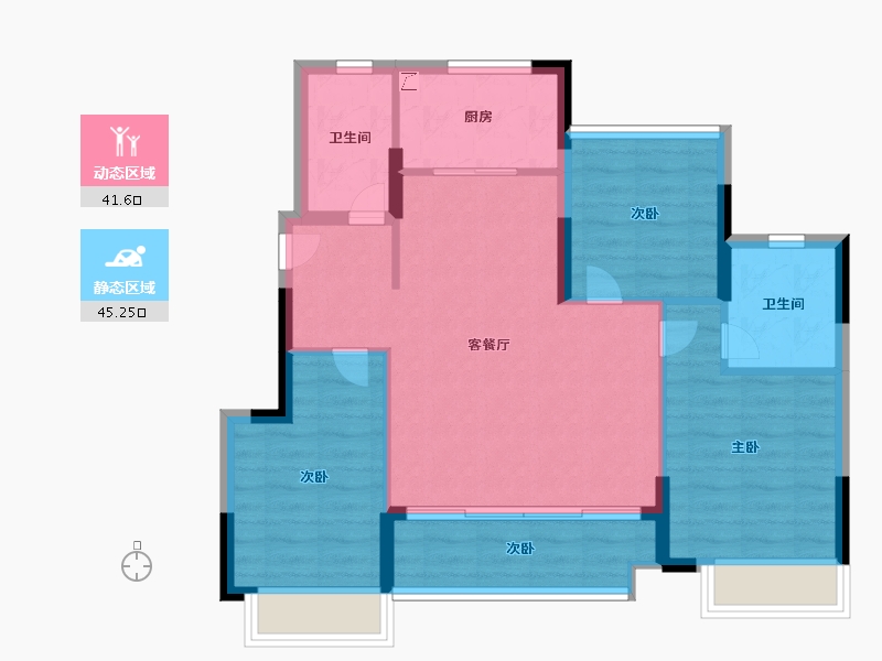 浙江省-嘉兴市-鸿翔金桂里-78.00-户型库-动静分区