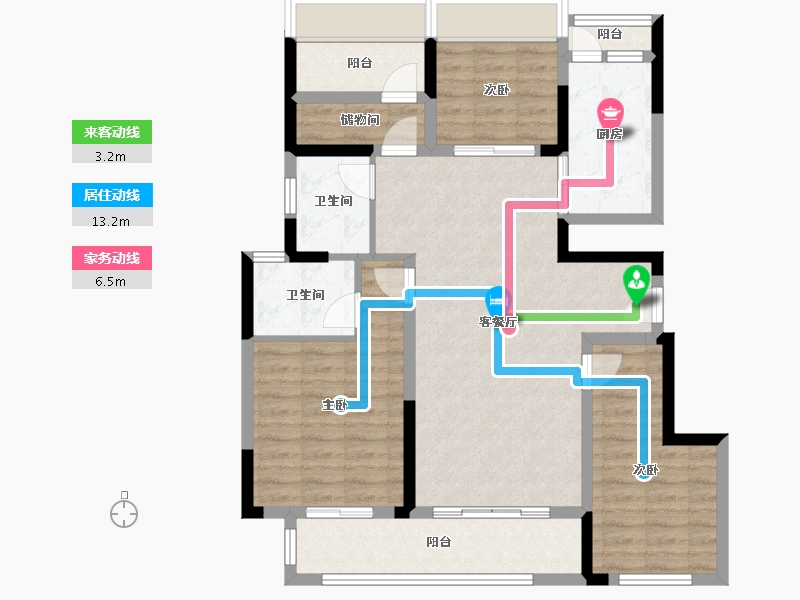 四川省-绵阳市-中梁壹号院-100.00-户型库-动静线