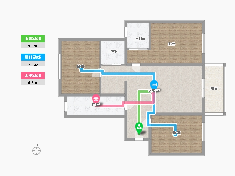 河北省-唐山市-水岸学庭-117.81-户型库-动静线