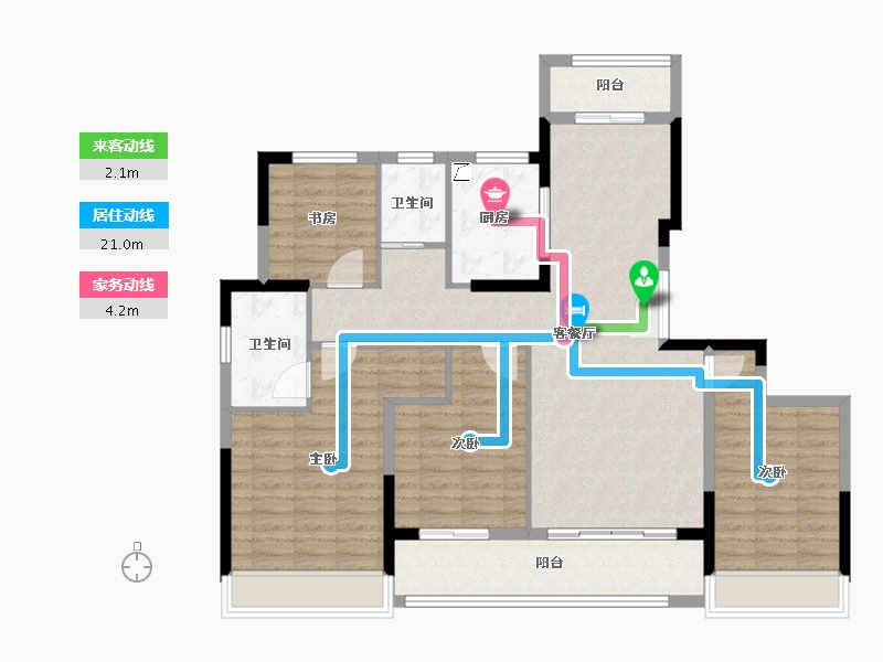 浙江省-嘉兴市-蓝城锦月园-114.00-户型库-动静线