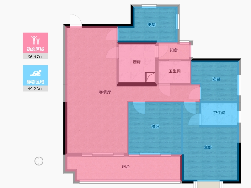 广西壮族自治区-北海市-龙湾名郡-95.00-户型库-动静分区