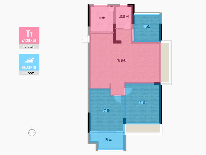 浙江省-嘉兴市-鸿翔金桂里-62.99-户型库-动静分区