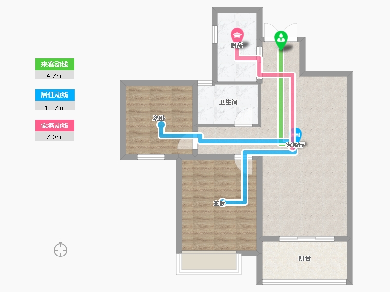 浙江省-嘉兴市-龙源豪庭-76.00-户型库-动静线