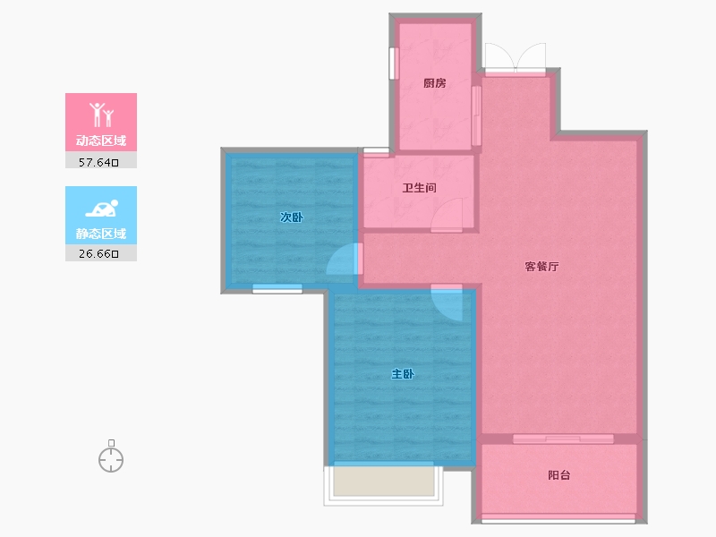 浙江省-嘉兴市-龙源豪庭-76.00-户型库-动静分区