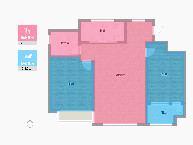 山东省-济南市-泉山盛景​-80.01-户型库-动静分区