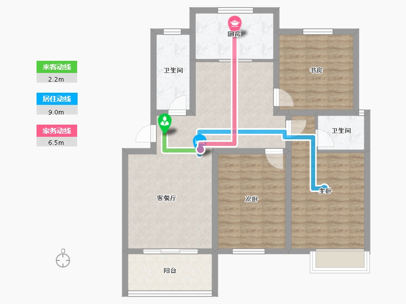 浙江省-嘉兴市-龙源豪庭-94.01-户型库-动静线