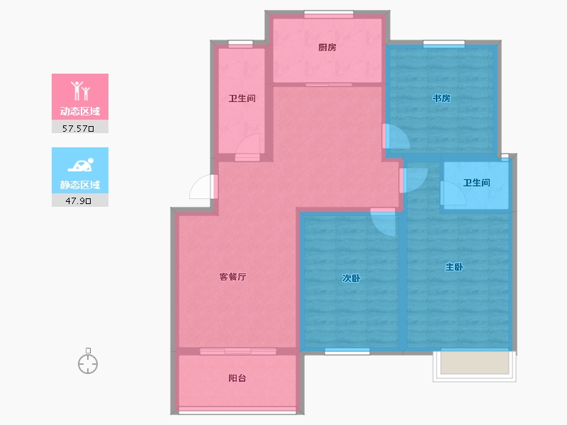 浙江省-嘉兴市-龙源豪庭-94.01-户型库-动静分区