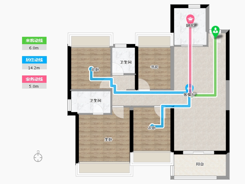 江苏省-淮安市-文锦城天玺府-100.00-户型库-动静线