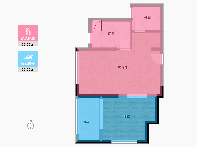 浙江省-嘉兴市-蔚蓝名苑-40.00-户型库-动静分区