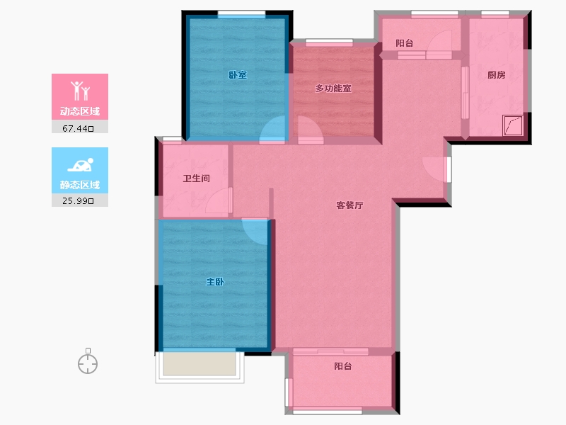 河南省-郑州市-正弘中央公园-82.54-户型库-动静分区