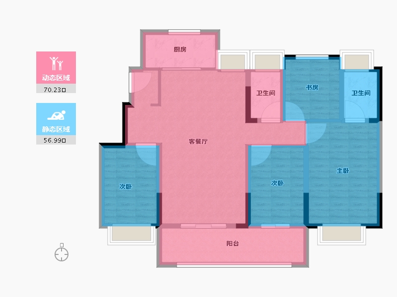 江苏省-南通市-中海翠湖溪岸-114.51-户型库-动静分区