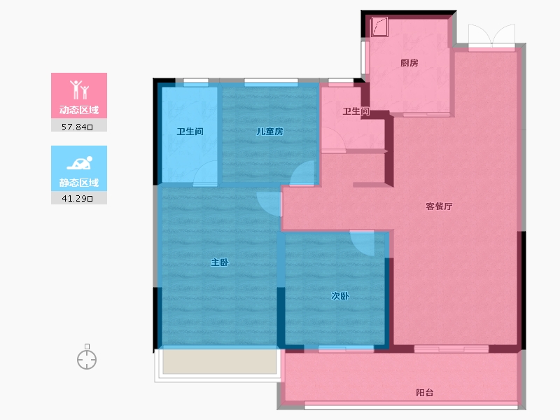 浙江省-嘉兴市-秀悦澜庭-89.00-户型库-动静分区