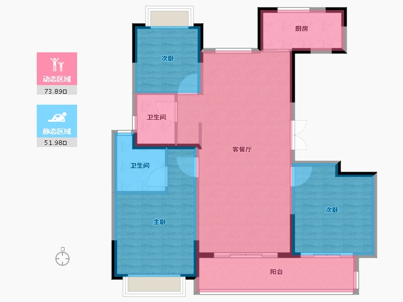 江苏省-南通市-珑悦花园-114.41-户型库-动静分区