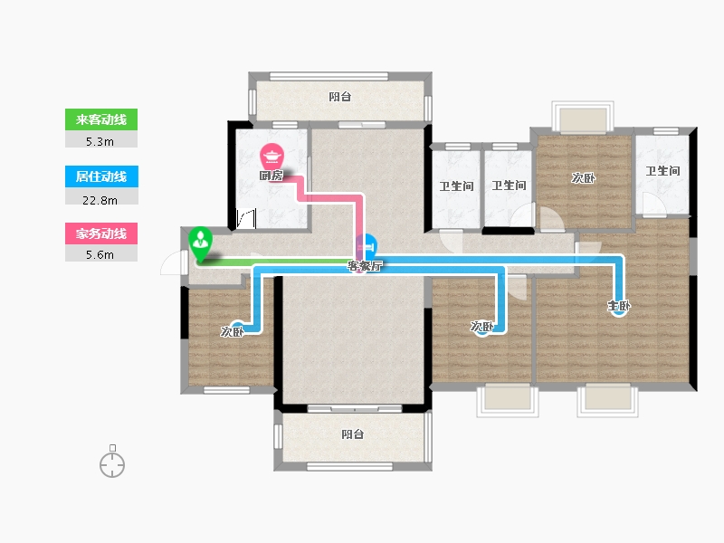 广西壮族自治区-南宁市-龙光天瀛-133.00-户型库-动静线