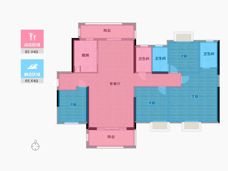 广西壮族自治区-南宁市-龙光天瀛-133.00-户型库-动静分区