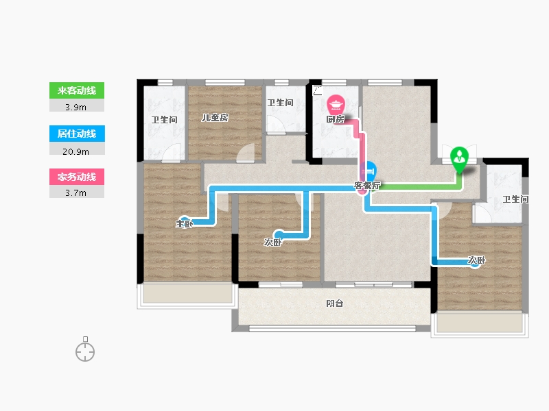 浙江省-嘉兴市-秀悦澜庭-114.00-户型库-动静线