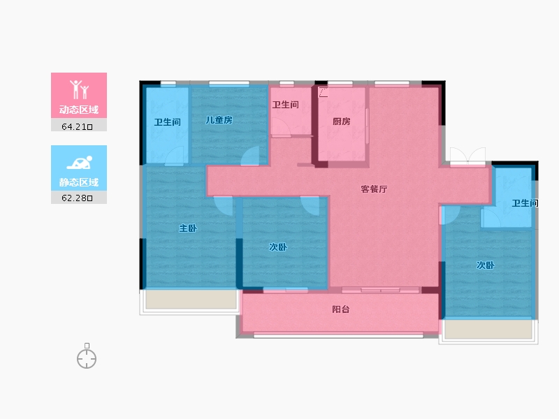 浙江省-嘉兴市-秀悦澜庭-114.00-户型库-动静分区