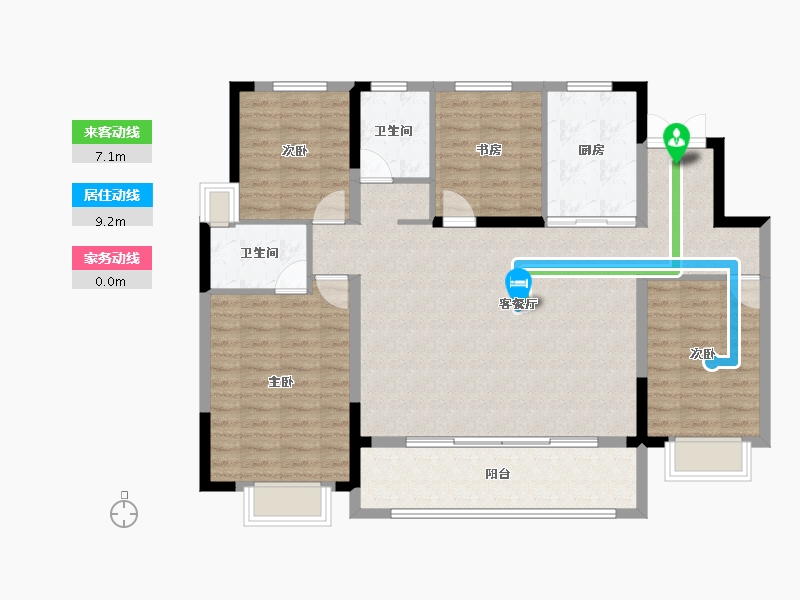 江苏省-南通市-中海翠湖溪岸-114.27-户型库-动静线