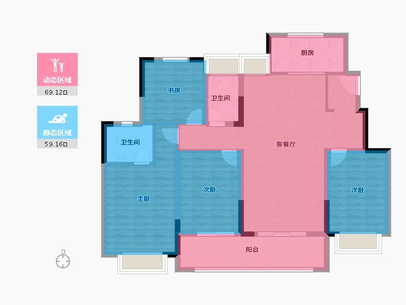 江苏省-南通市-中海翠湖溪岸-115.40-户型库-动静分区