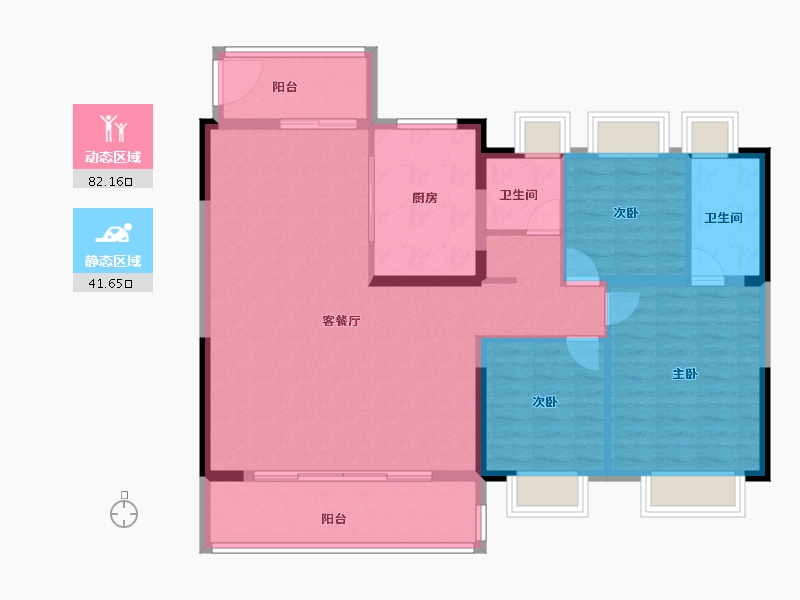 江苏省-南通市-南通金鹰世界-112.67-户型库-动静分区