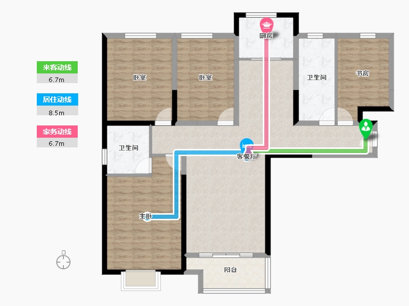 河南省-郑州市-宏光揽境-125.59-户型库-动静线