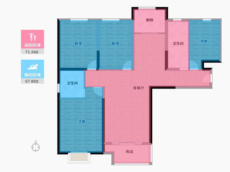 河南省-郑州市-宏光揽境-125.59-户型库-动静分区