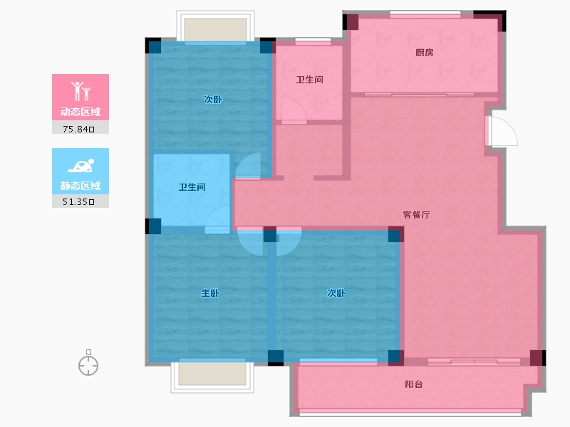 江苏省-南通市-尚上雅居-113.76-户型库-动静分区