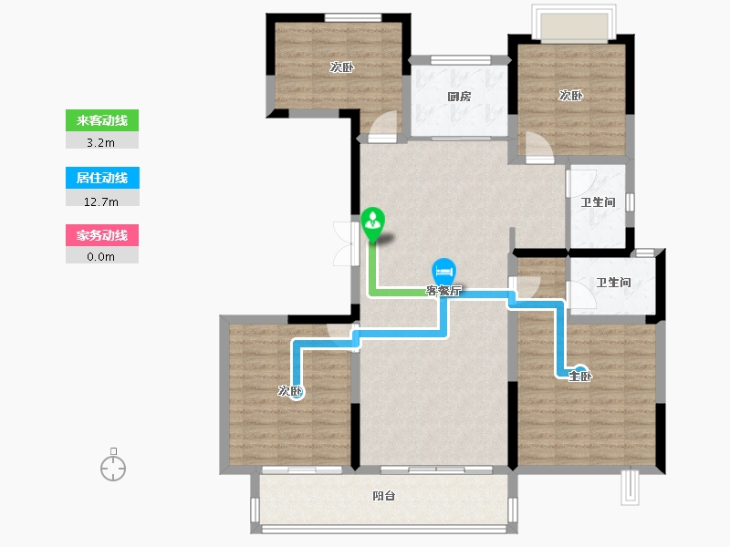 江苏省-南通市-珑悦花园-115.66-户型库-动静线