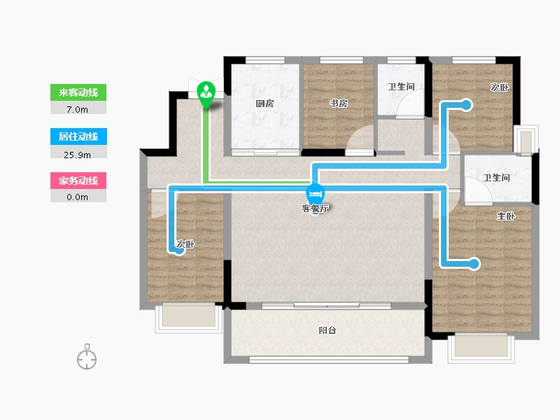 江苏省-南通市-中海翠湖溪岸-113.91-户型库-动静线