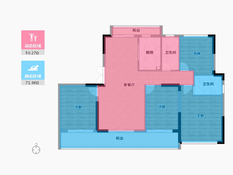 浙江省-嘉兴市-万城万杭府-110.44-户型库-动静分区